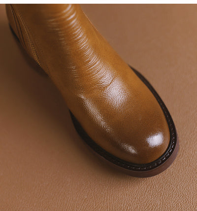 Bottines Rétro à Talon Épais