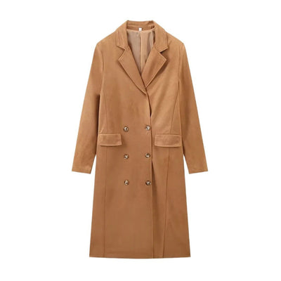 Veste Femme Double Boutonnage en Peluche