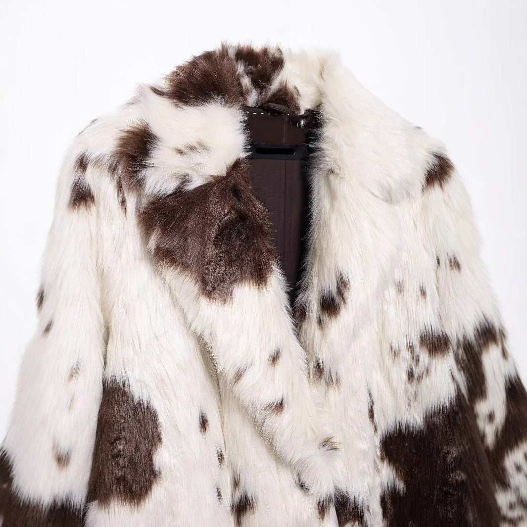 Manteau Long à Col Revers Boutonné