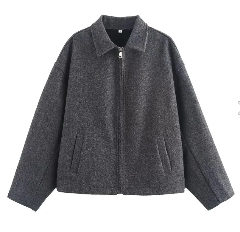 Veste Courte Marron Rétro