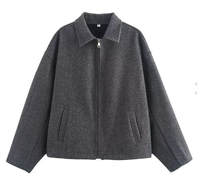 Veste Courte Marron Rétro