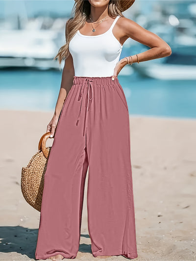 Pantalon Décontracté à Jambe Large
