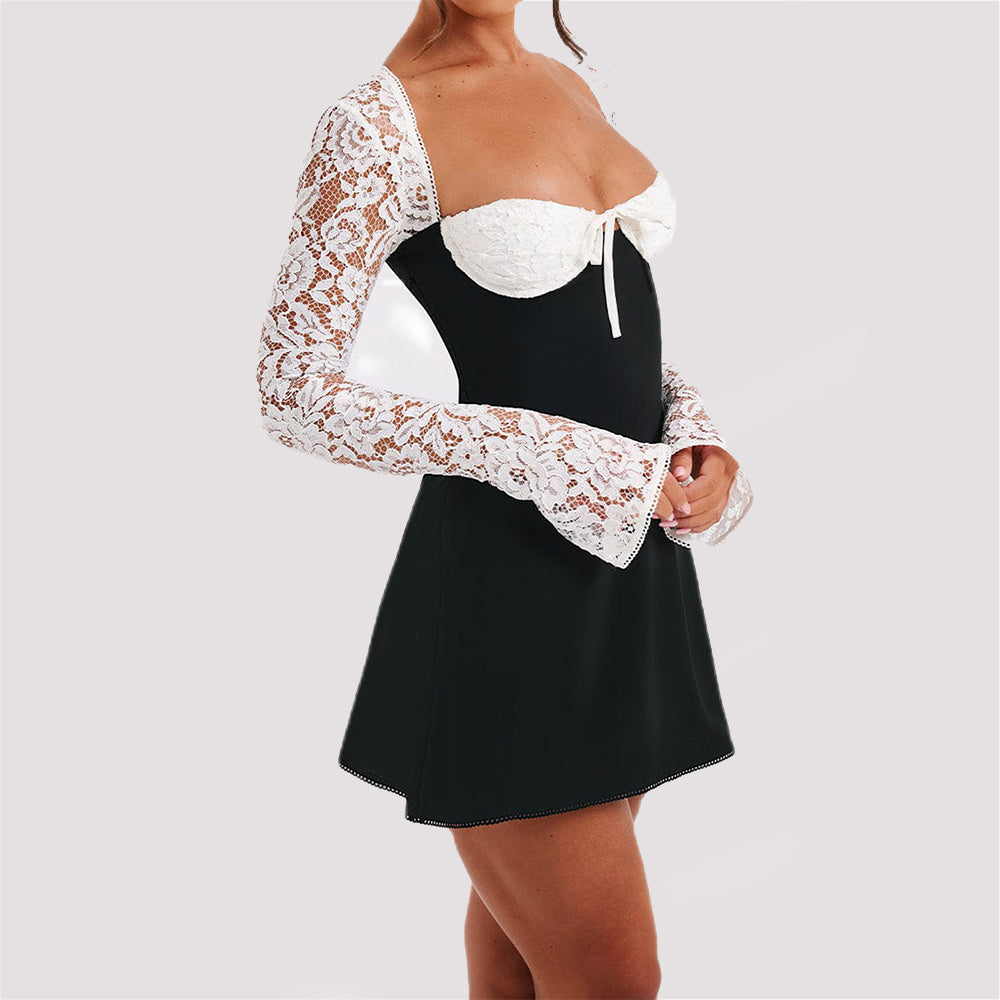 Robe Courte Élégante en Dentelle