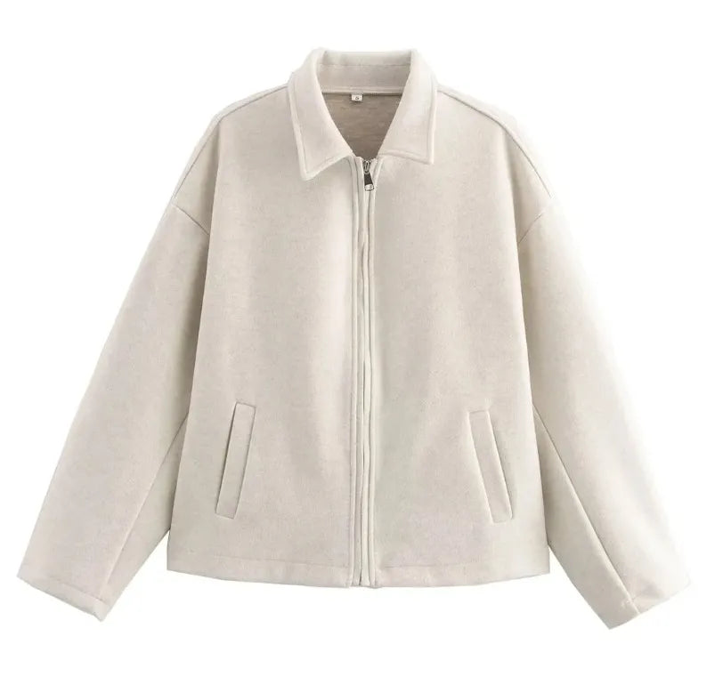 Veste Courte Marron Rétro