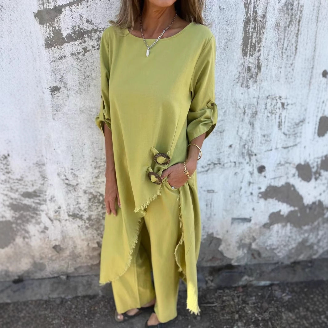 Ensemble Femme Haut Long & Pantalon Large